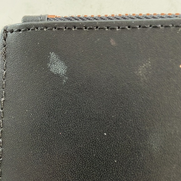 Ted Baker Embossed Leather Pouch/Clutch Black with rose gold accents - Picture 5 of 6